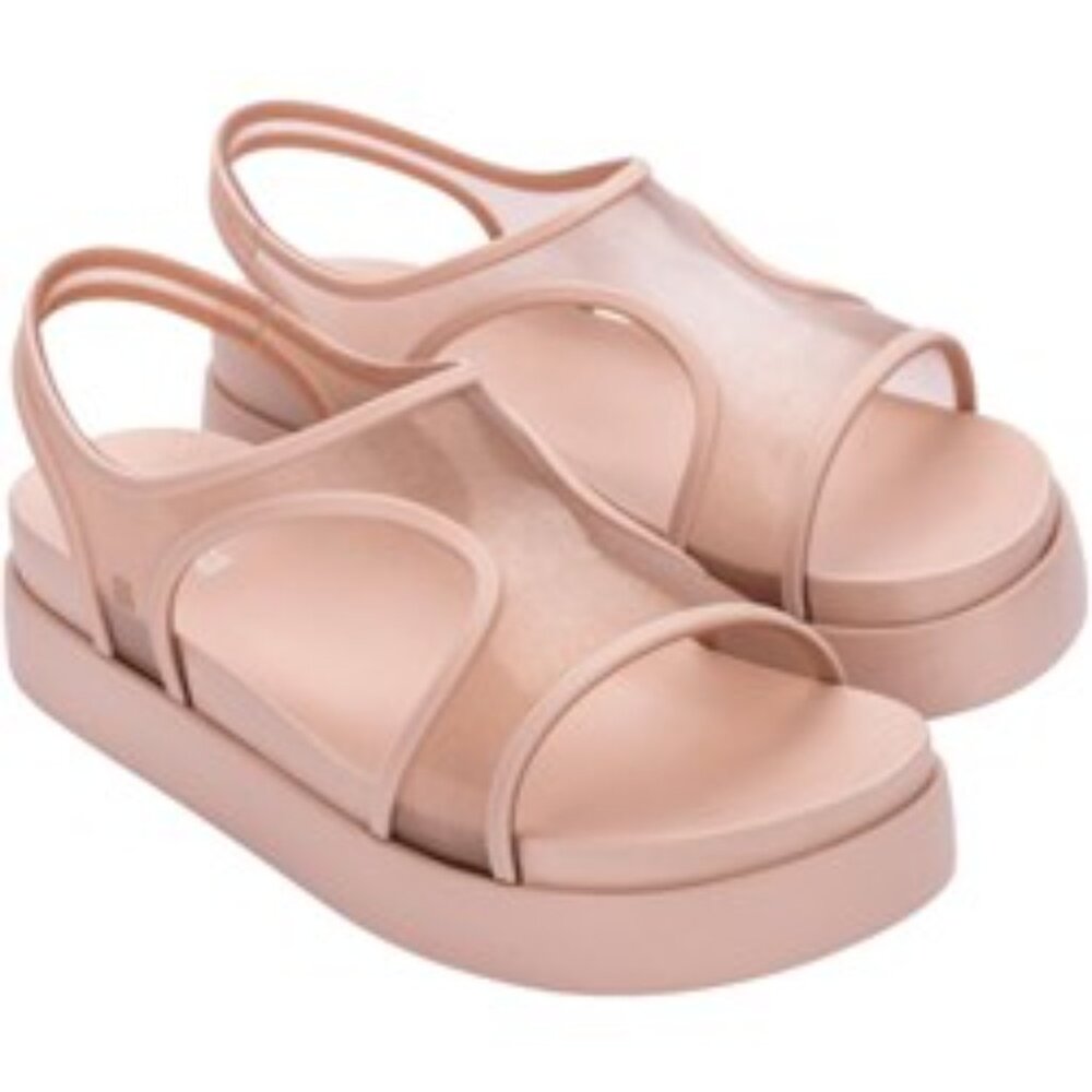 Melissa Bikini Platform Sandal in Pink/Pink Glitter - Size 9